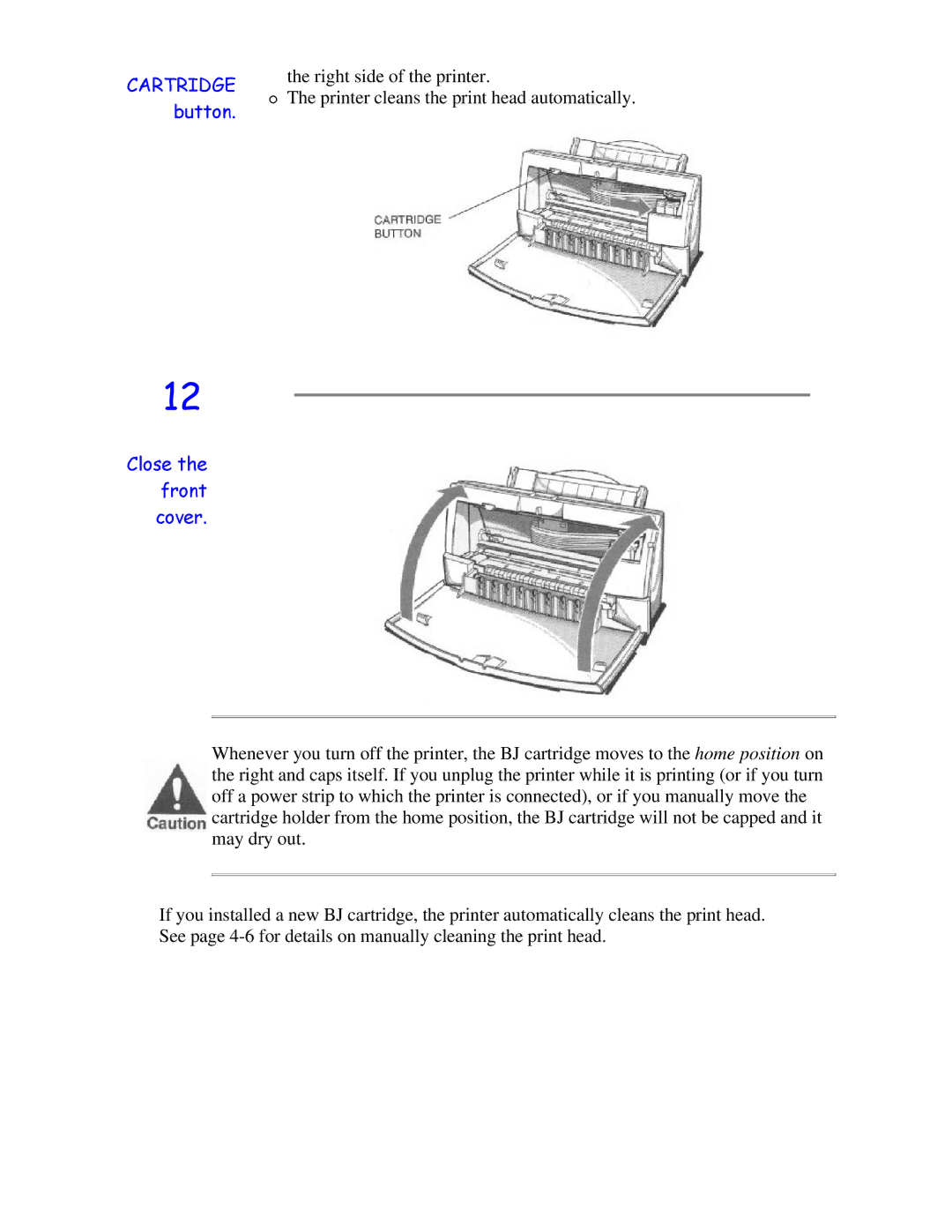 Canon BJC-4200 user manual OrvhfryhuiurqwWkh 