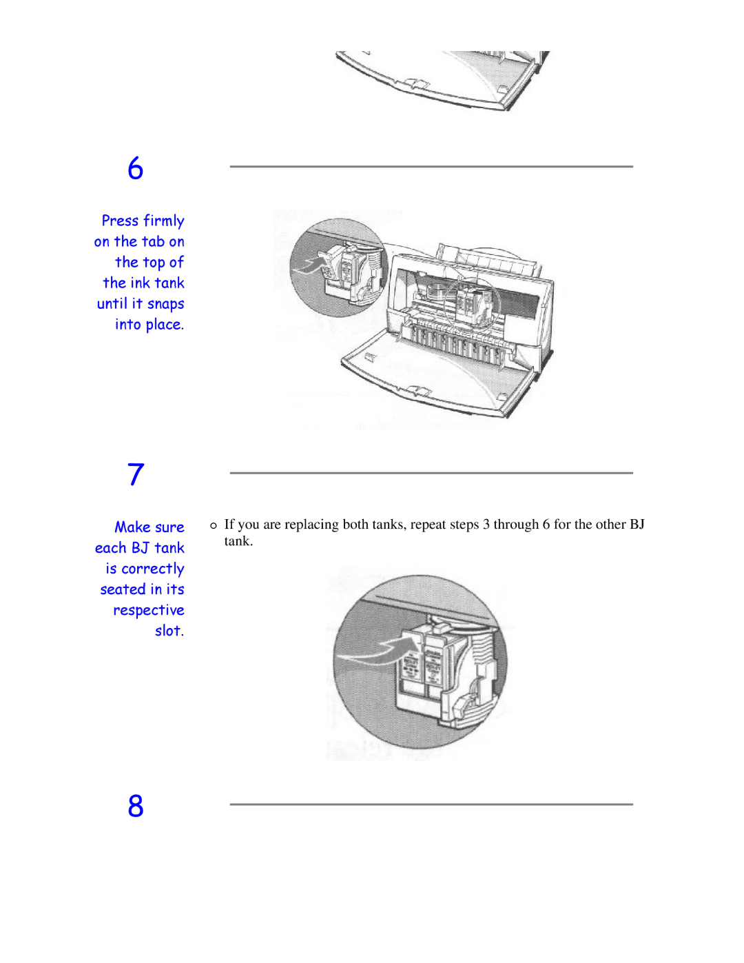 Canon BJC-4200 user manual RQXQWLO3UHVVWKHWKHWLQWRLQNLWILUPO\SODFHVQDERSWQNRSV 