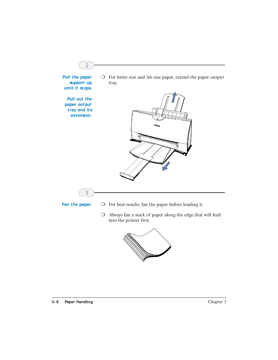 Canon BJC-4400 user manual Support up, Pull out, Tray and its Extension 