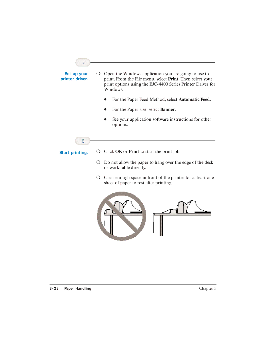 Canon BJC-4400 user manual Start printing 