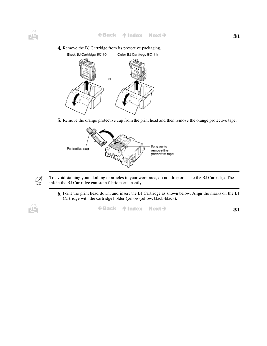 Canon BJC-50 user manual 