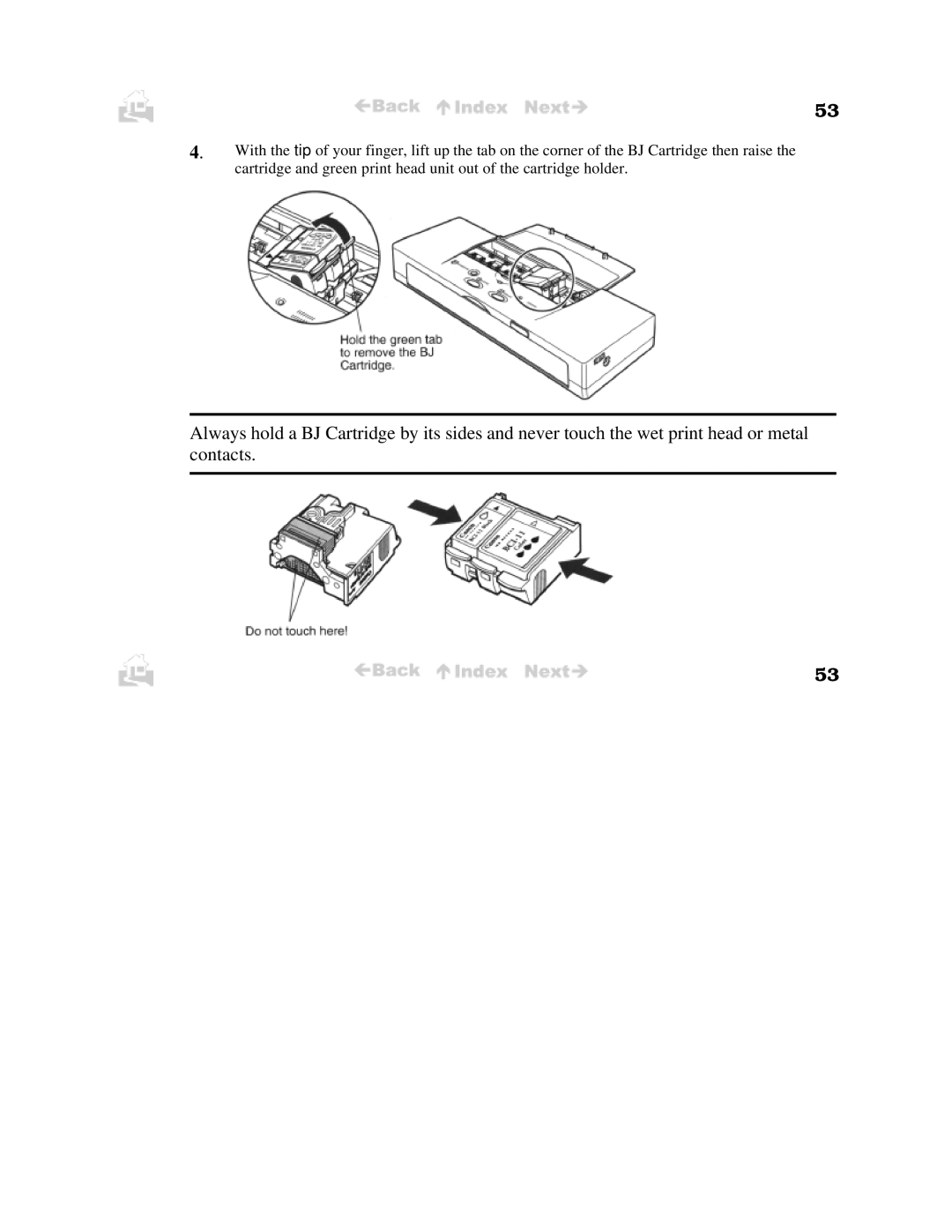 Canon BJC-50 user manual 