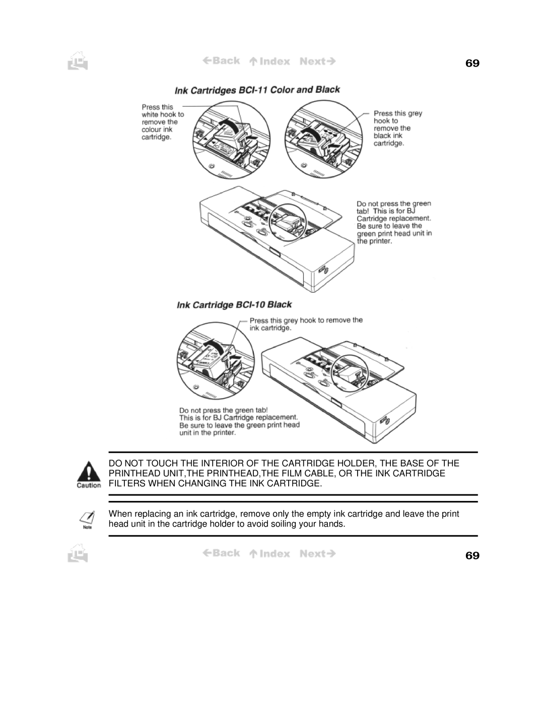 Canon BJC-50 user manual 