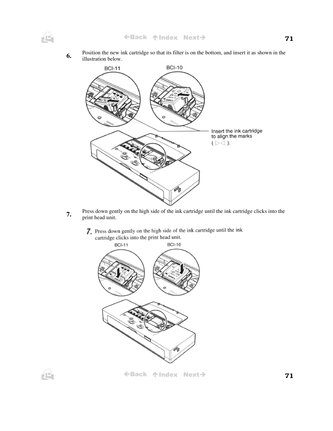 Canon BJC-50 user manual 