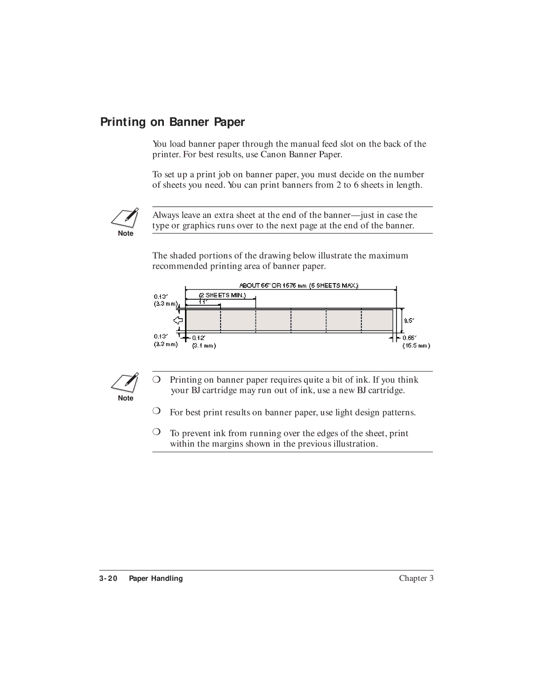 Canon BJC-5100 user manual Printing on Banner Paper 