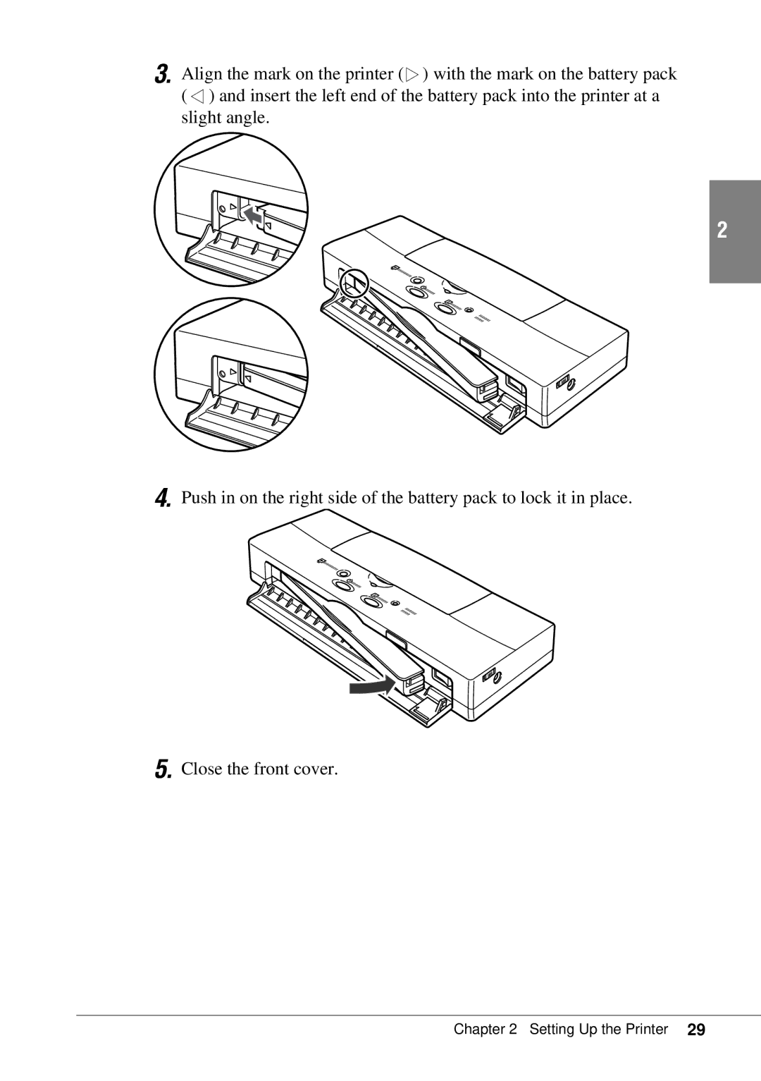 Canon BJC-55 user manual Setting Up the Printer 