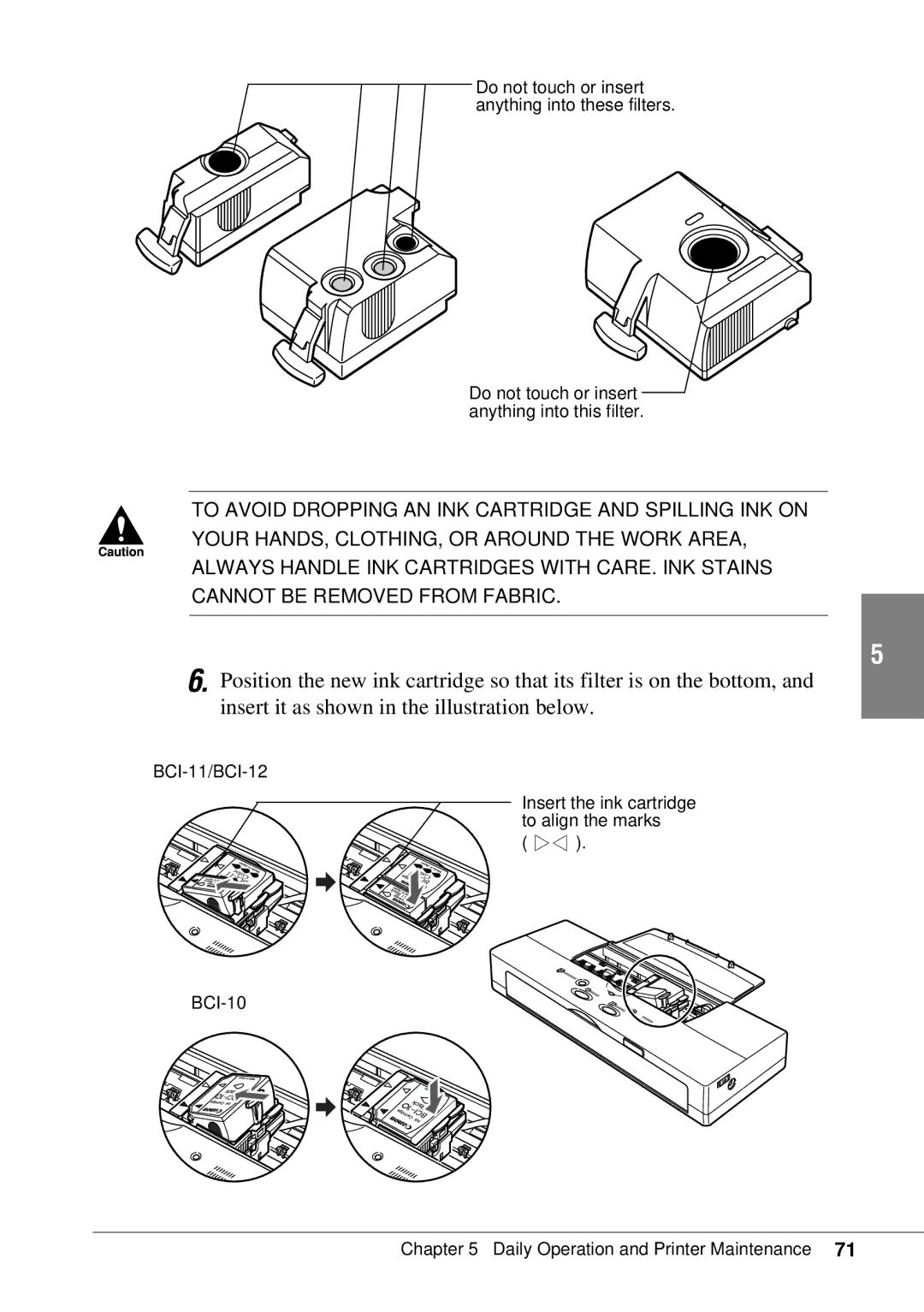 Canon BJC-55 user manual 