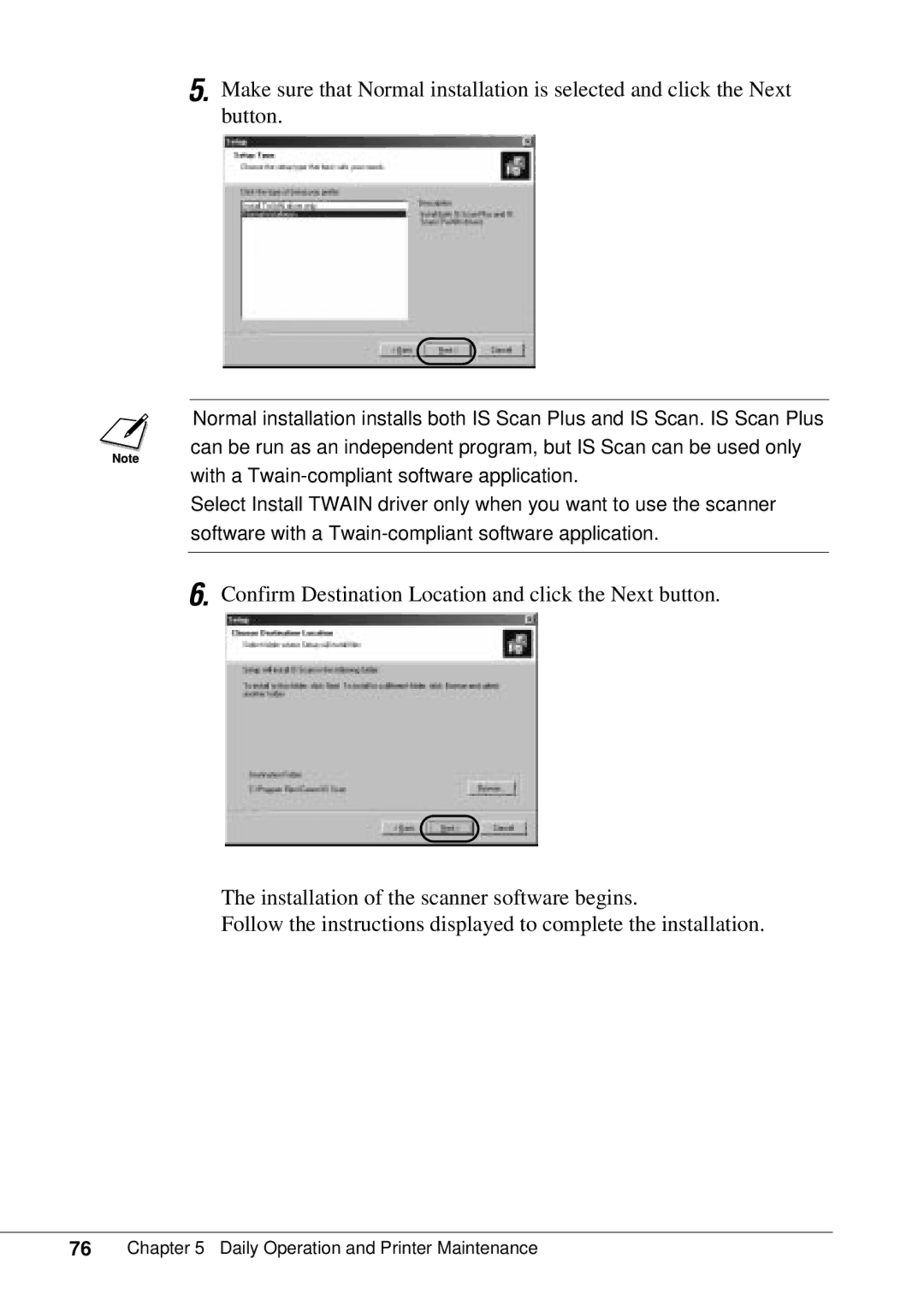 Canon BJC-55 user manual Daily Operation and Printer Maintenance 