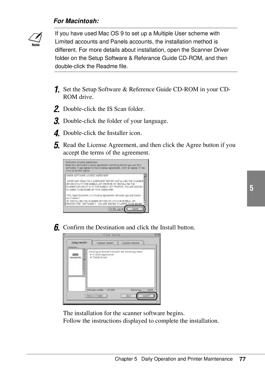 Canon BJC-55 user manual For Macintosh 