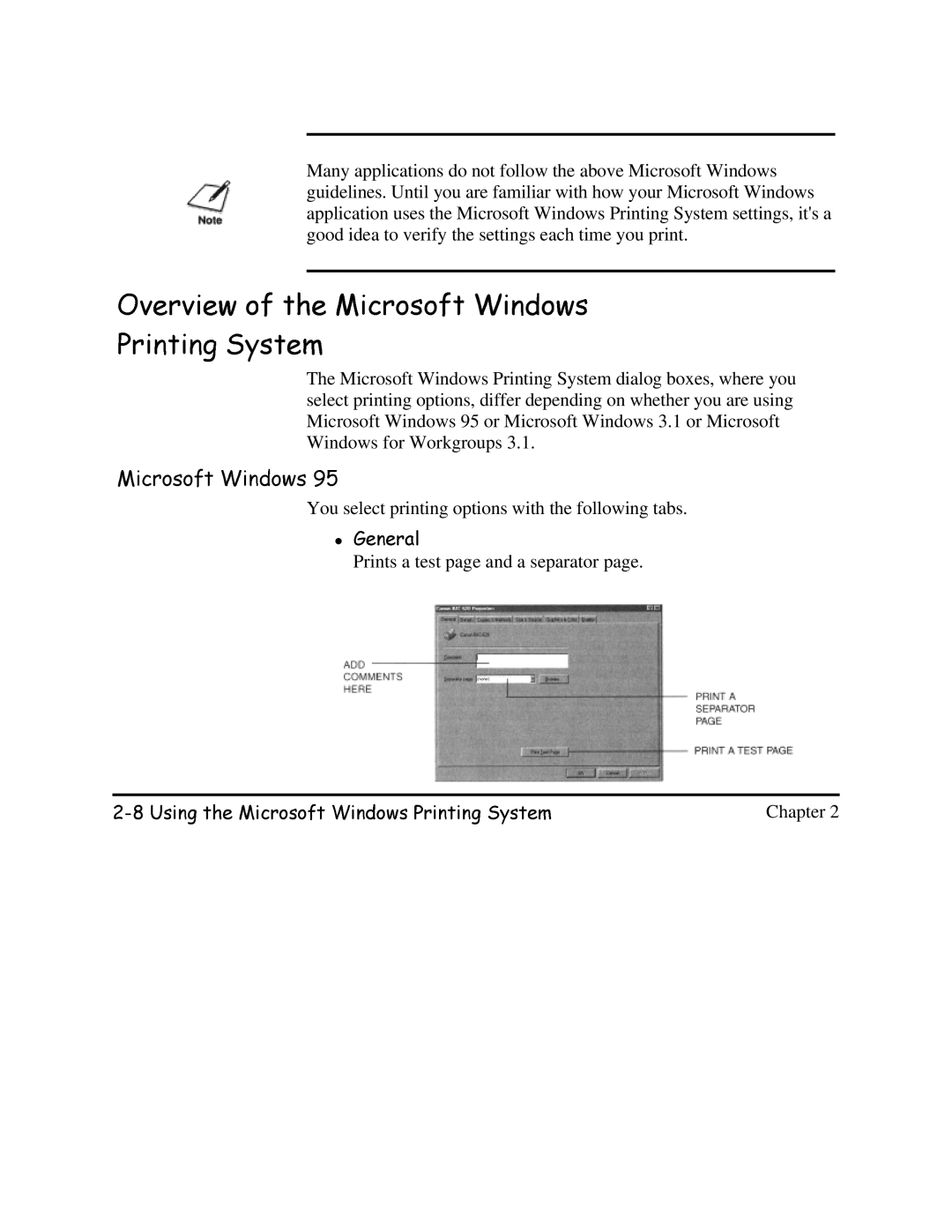 Canon BJC-620 user manual Chapter 