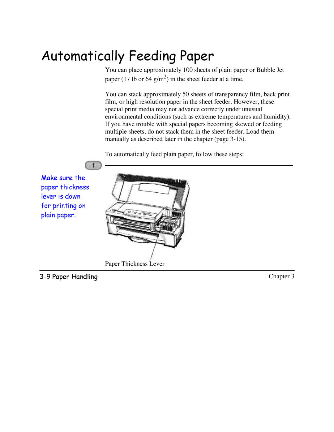 Canon BJC-620 user manual $XWRPDWLFDOO\HHGLQJ3DSHU 