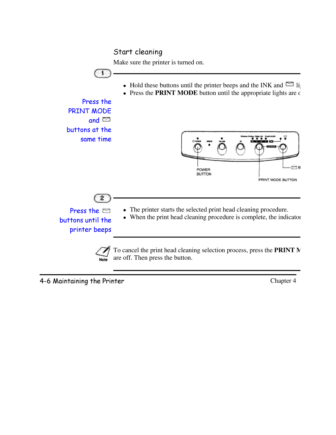 Canon BJC-620 user manual 6WDUWFOHDQLQJ 