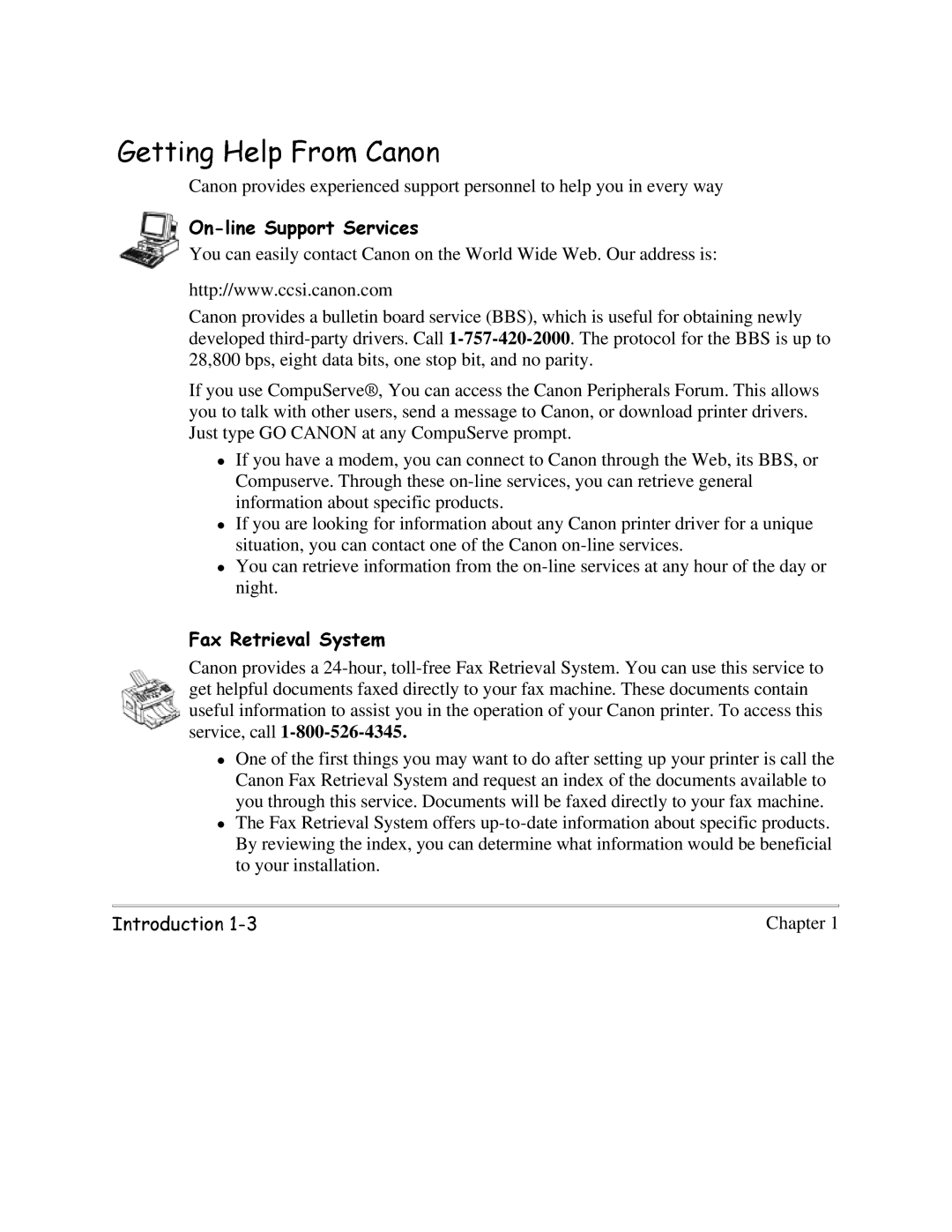 Canon BJC-620 user manual D5HWULHYDOnight \VWHP 