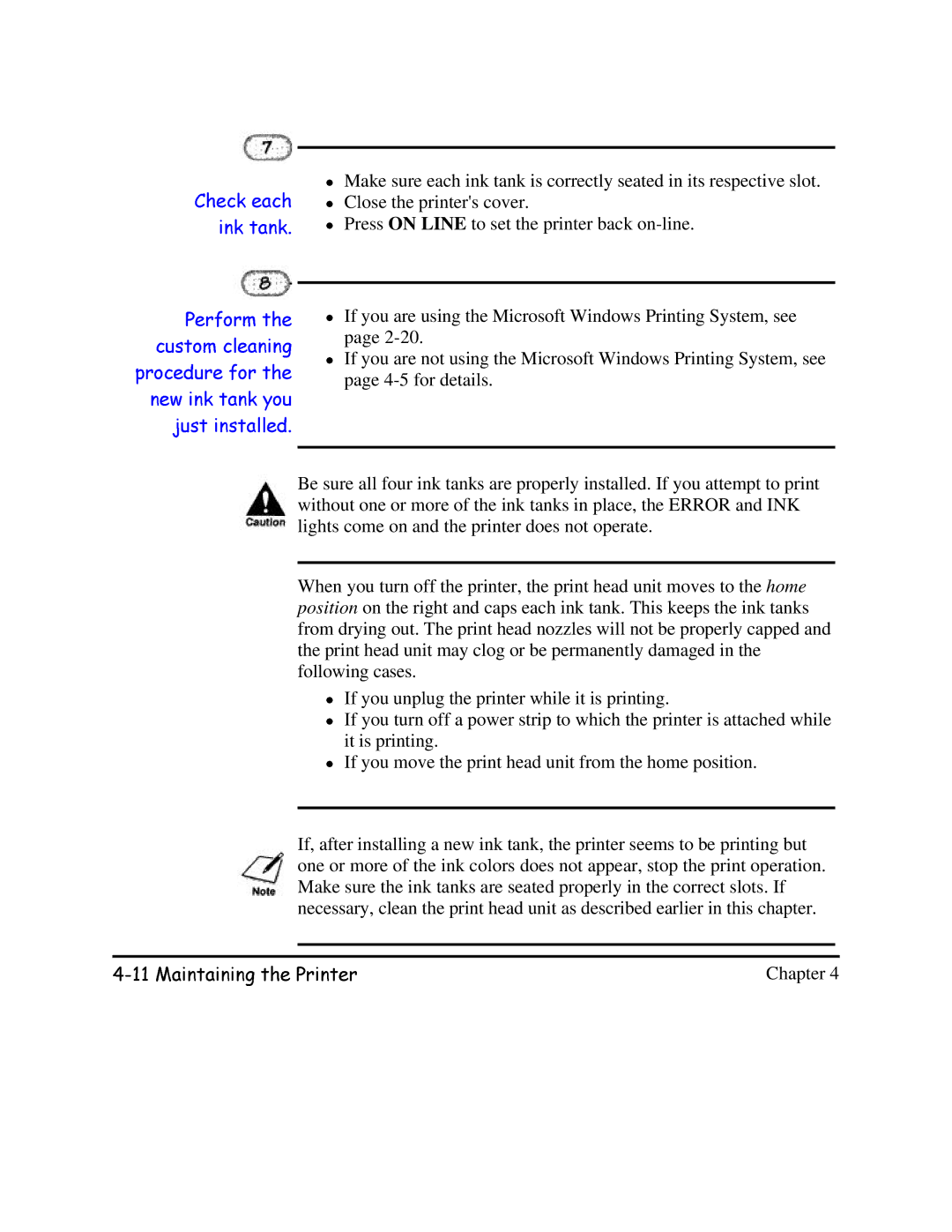 Canon BJC-620 user manual Close the printers cover 