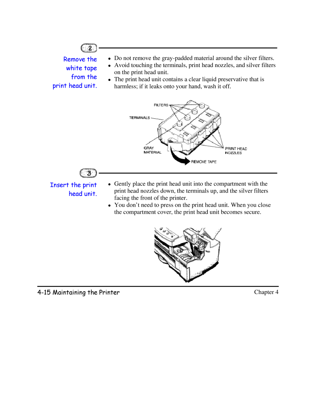 Canon BJC-620 user manual On the print head unit 