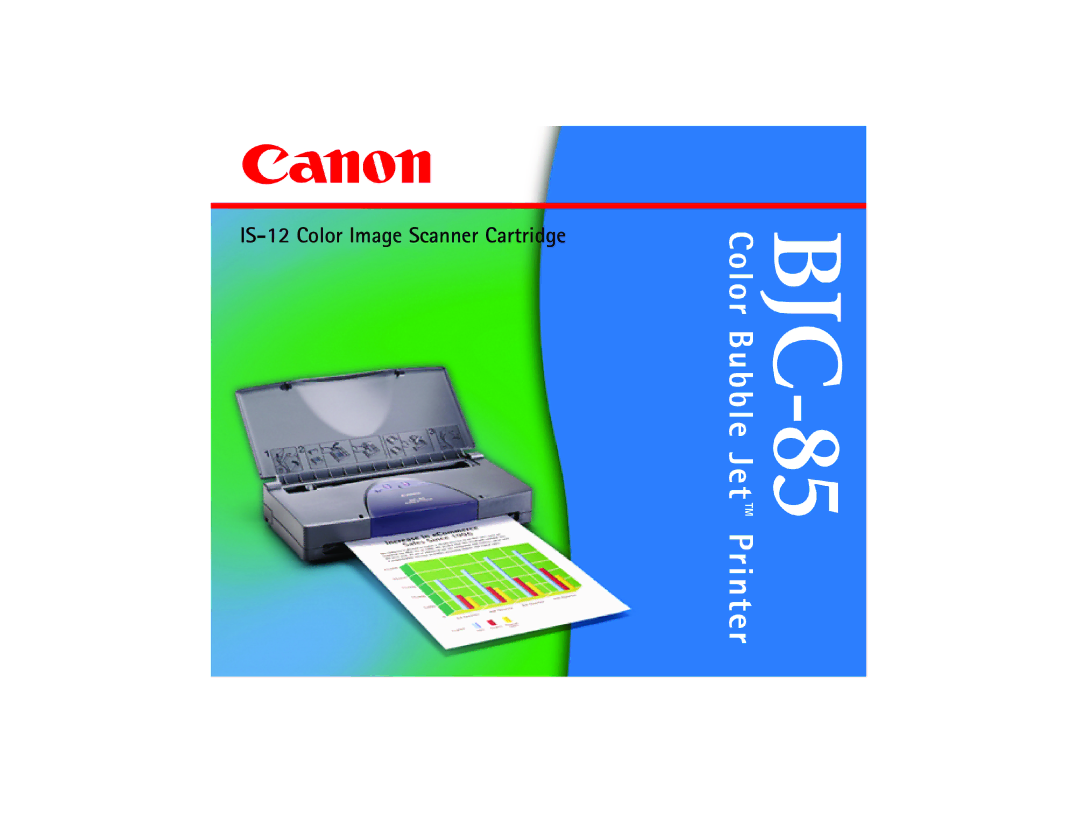 Canon BJC-85 manual IS-12 Color Image Scanner Cartridge 