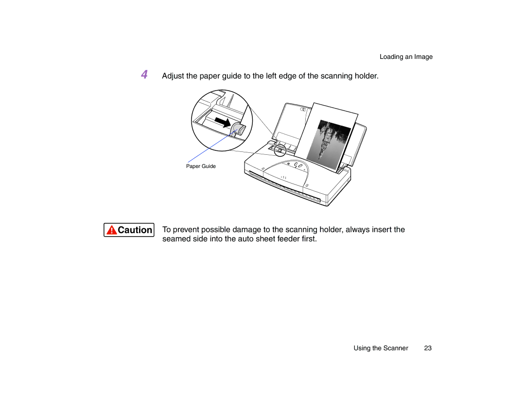 Canon BJC-85 manual Loading an Image 