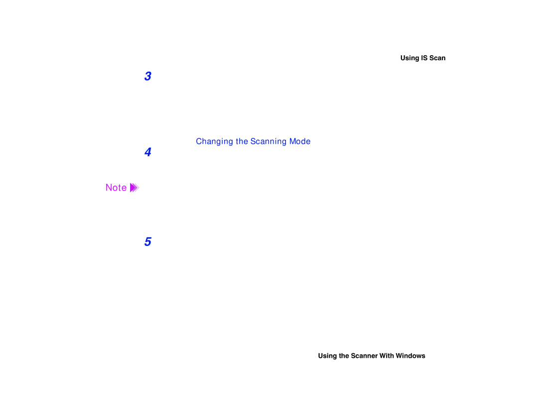 Canon BJC-85 manual Changing the Scanning Mode 