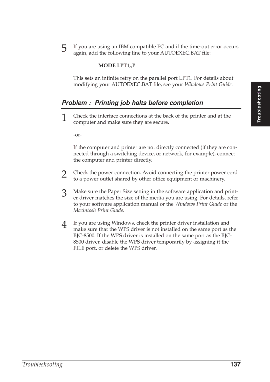 Canon BJC-8500 user manual 137 