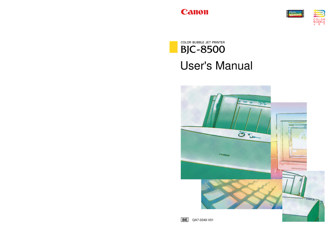 Canon BJC-8500 user manual QA7-0349-V01 