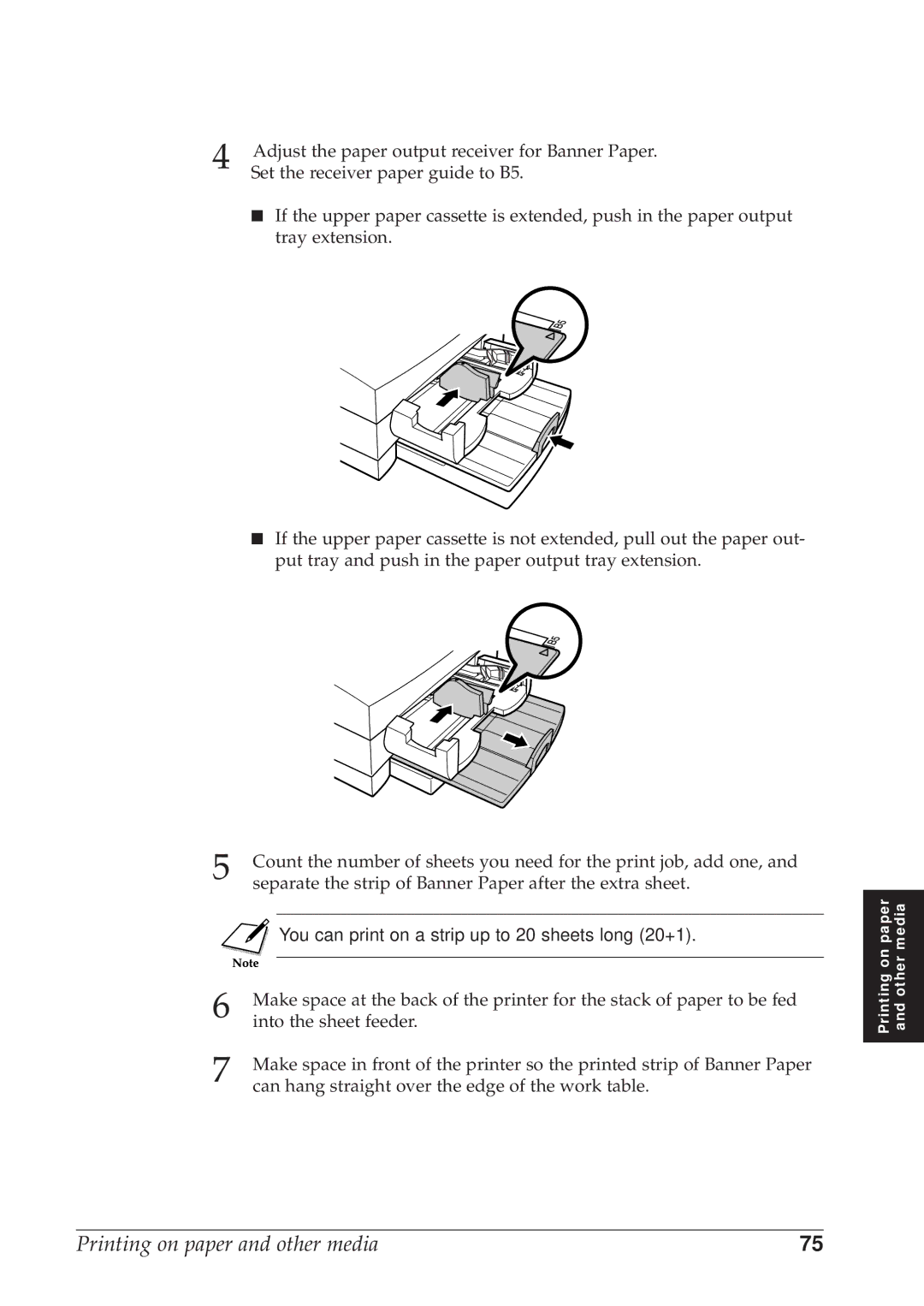 Canon BJC-8500 user manual Printing on paper and other media 