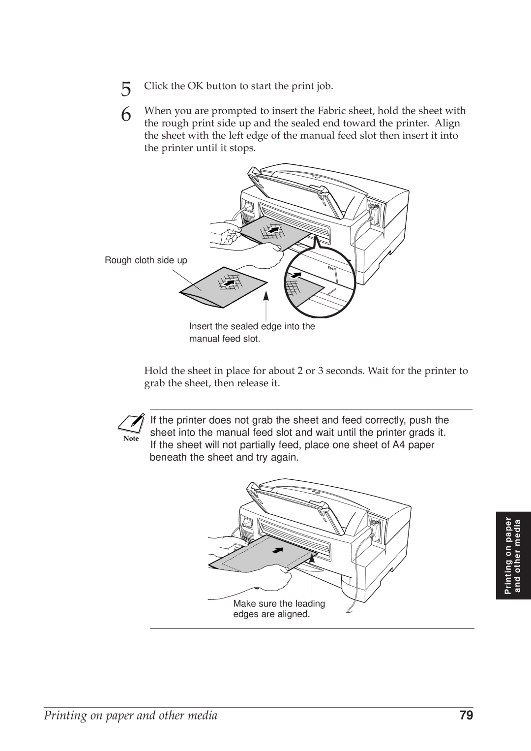 Canon BJC-8500 user manual Make sure the leading edges are aligned 