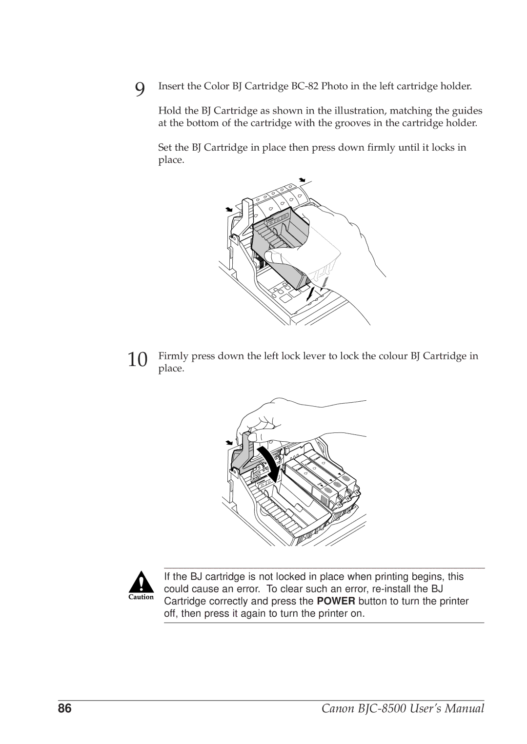 Canon user manual Canon BJC-8500 User’s Manual 