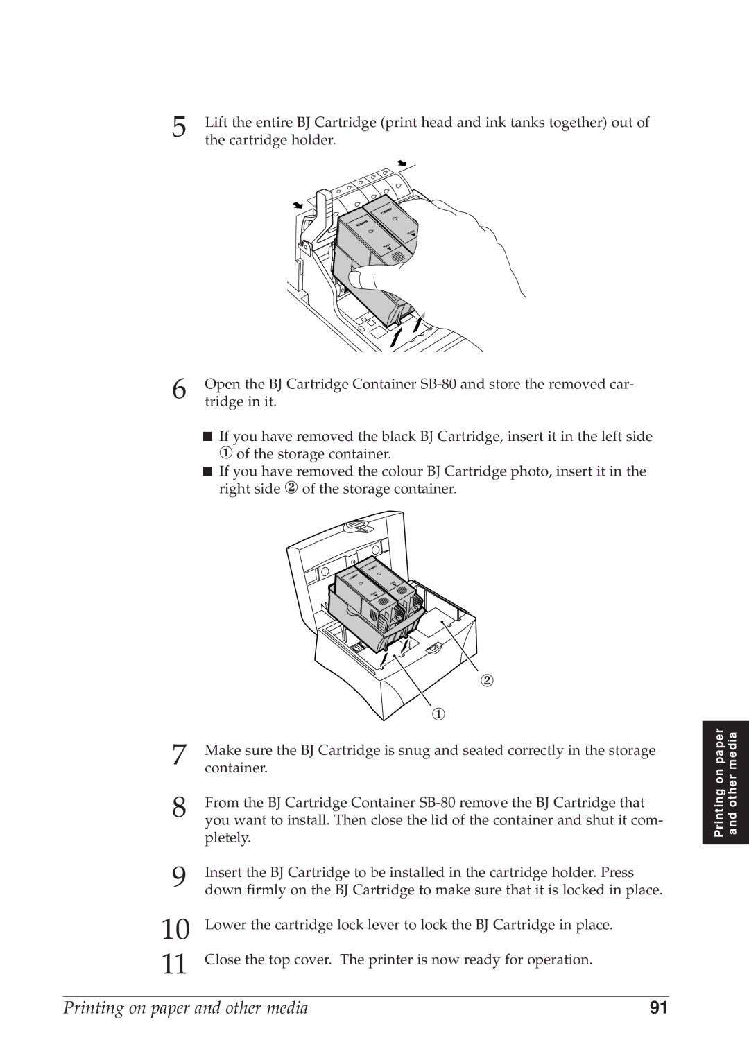 Canon BJC-8500 user manual Tridge in it 