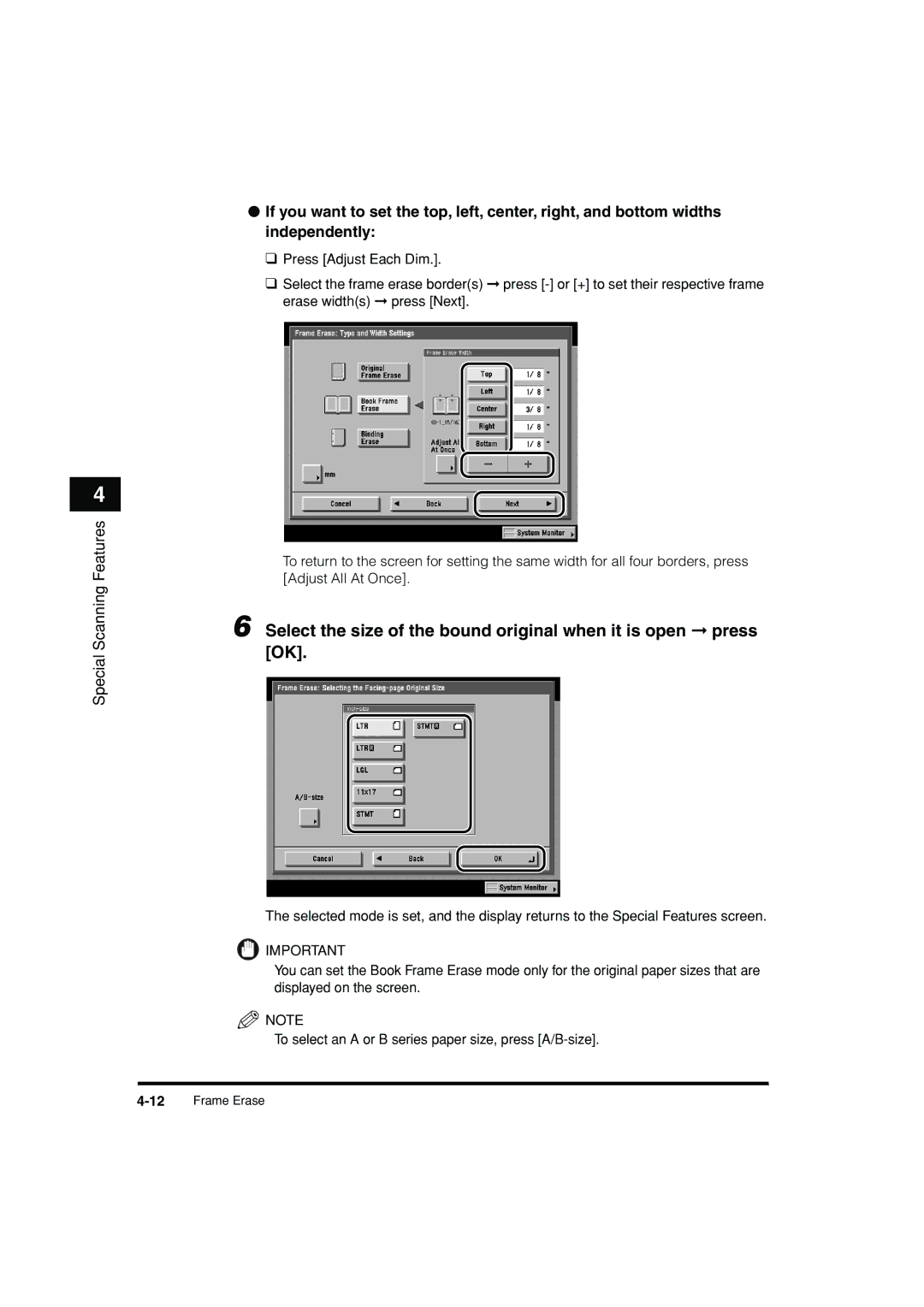 Canon C3200 manual 12Frame Erase 