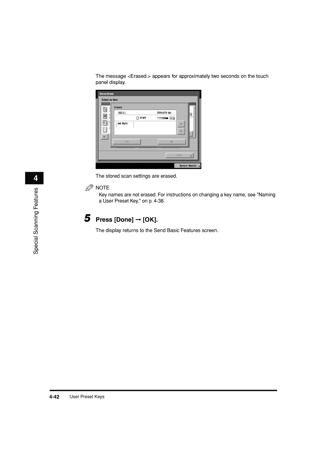 Canon C3200 manual 42User Preset Keys 