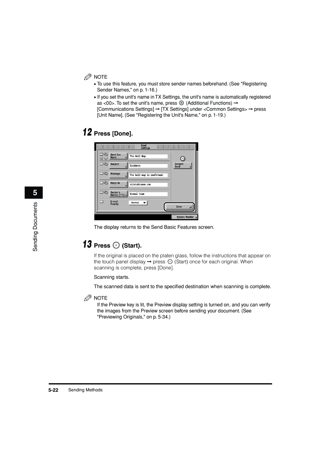 Canon C3200 manual 22Sending Methods 