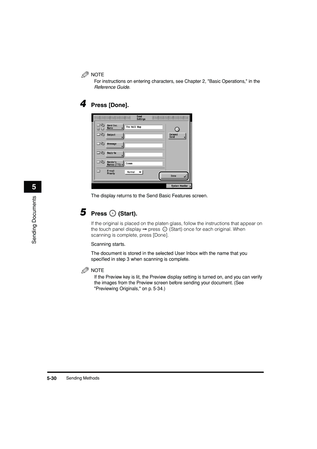 Canon C3200 manual 30Sending Methods 