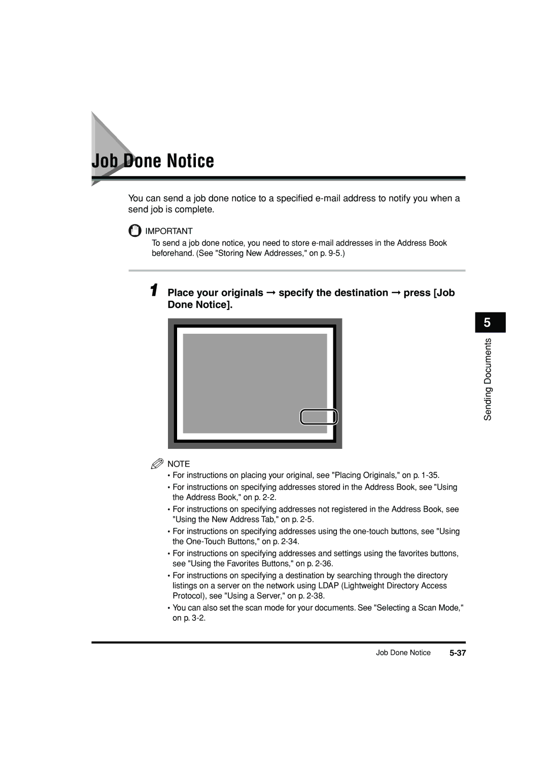 Canon C3200 manual Job Done Notice 