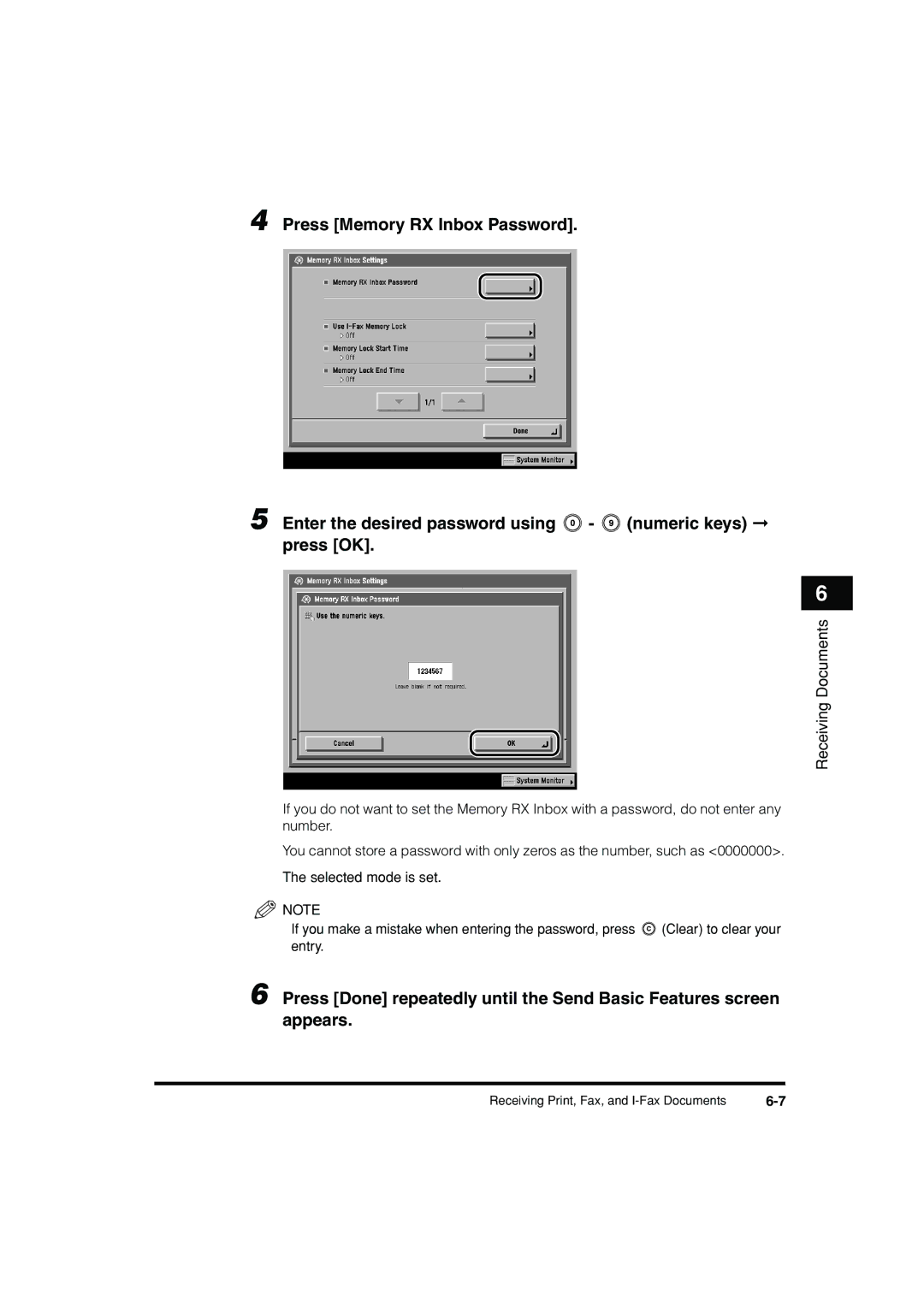 Canon C3200 manual Receiving Documents 