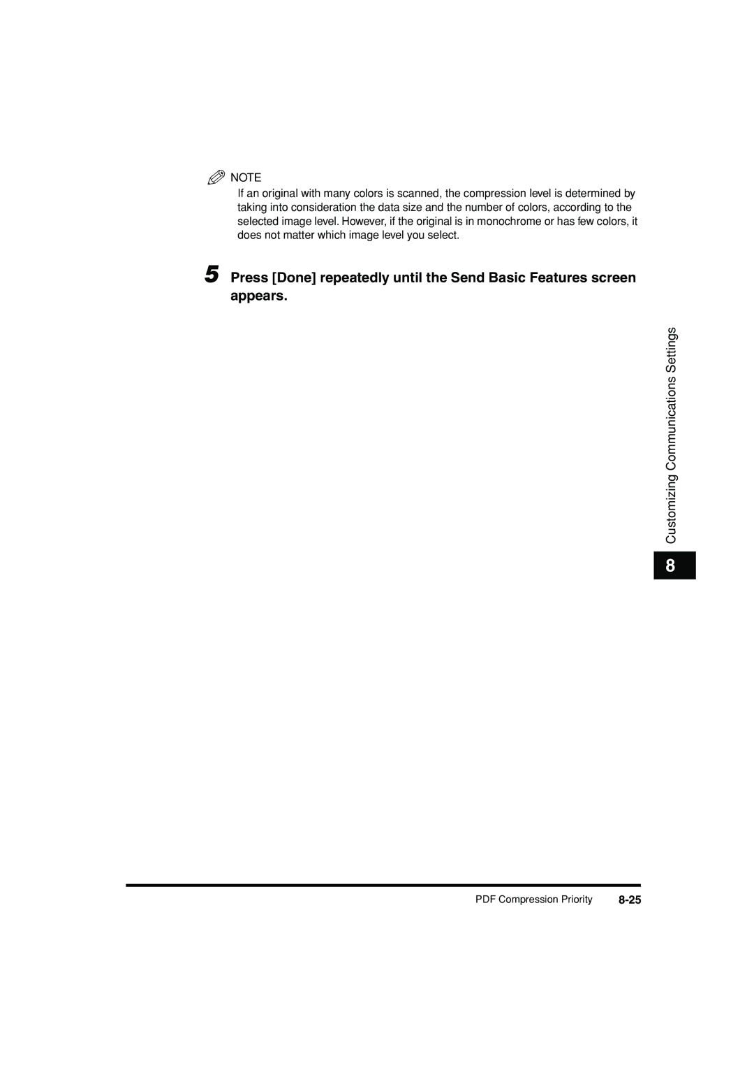 Canon C3200 manual Customizing Communications Settings 