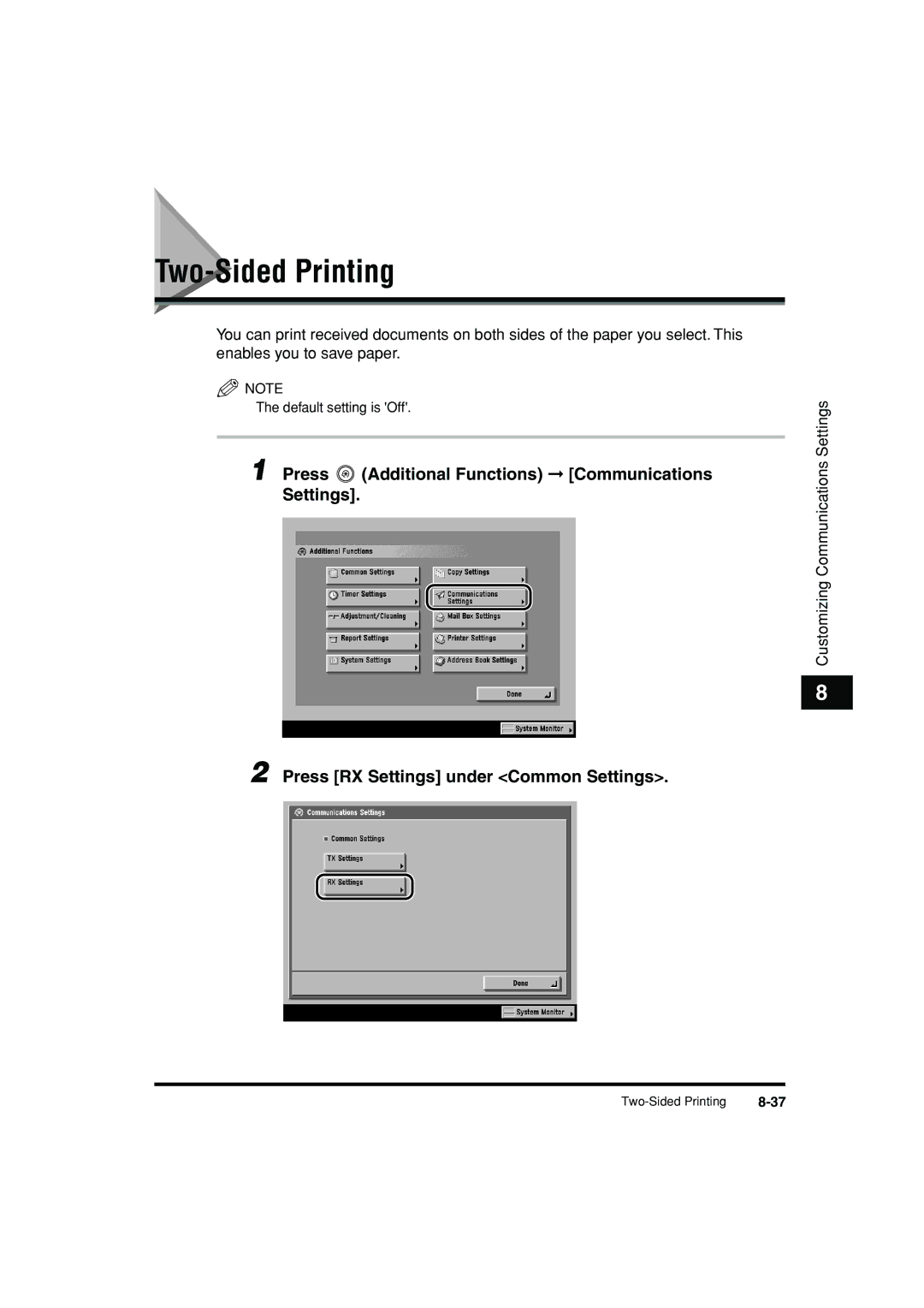 Canon C3200 manual Two-Sided Printing 