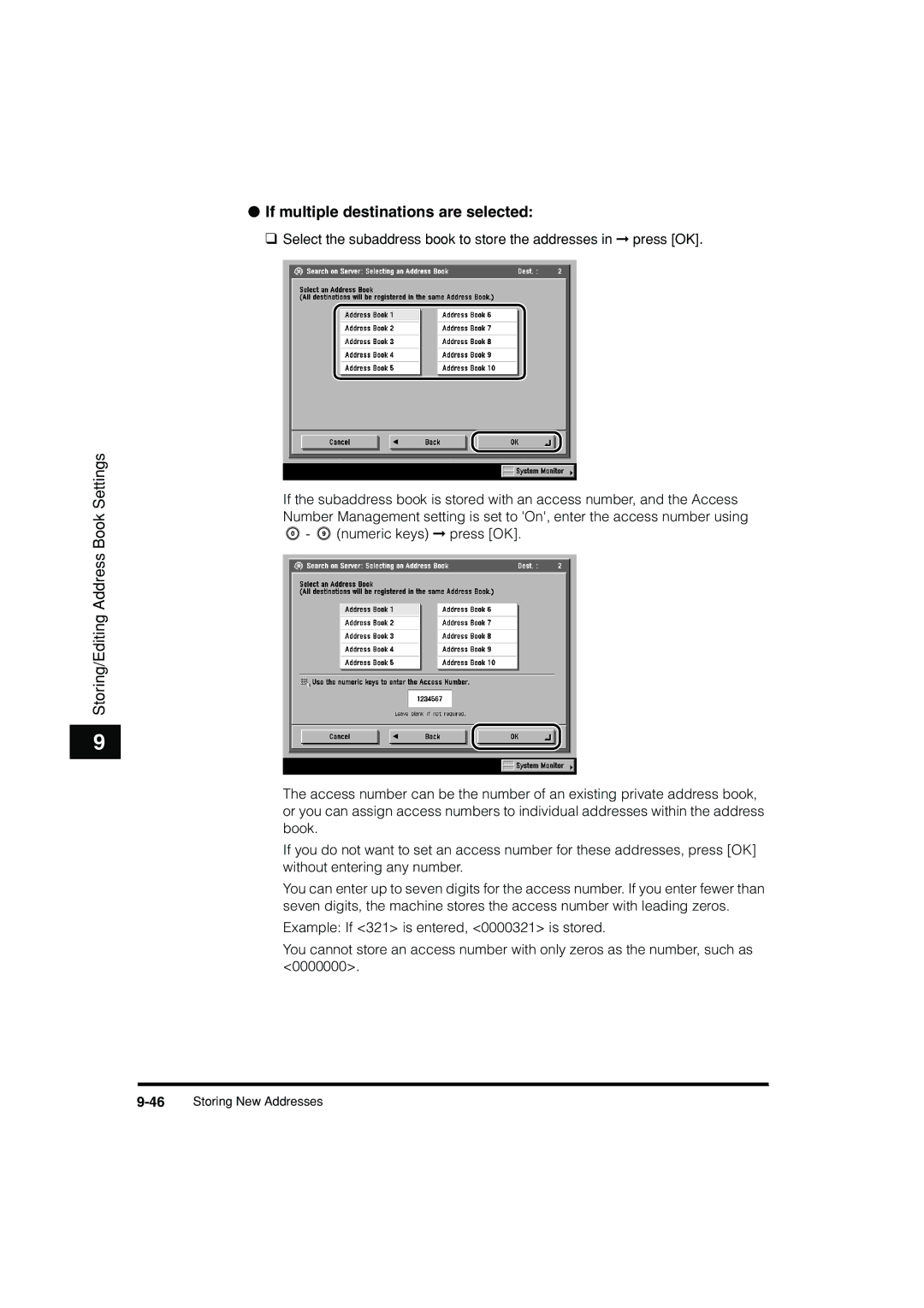 Canon C3200 manual If multiple destinations are selected 