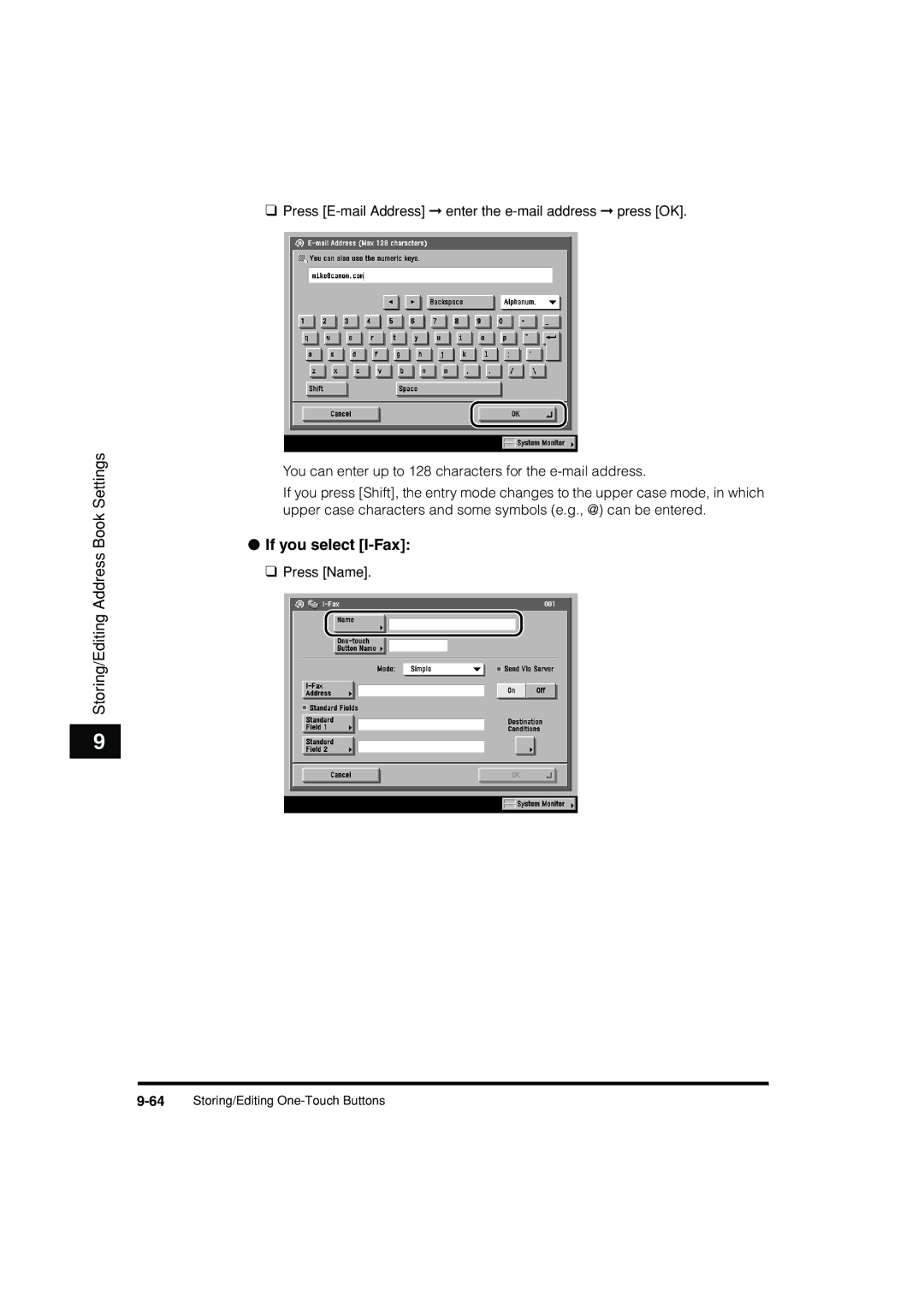 Canon C3200 manual If you select I-Fax 