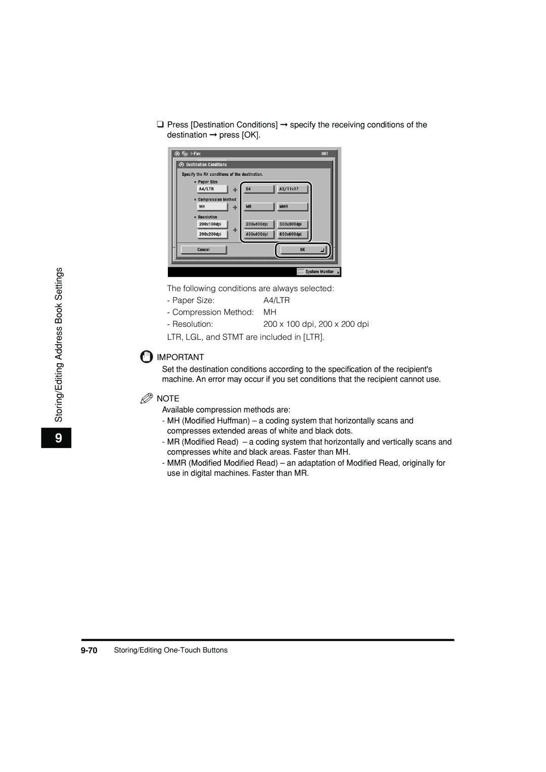 Canon C3200 manual 70Storing/Editing One-Touch Buttons 