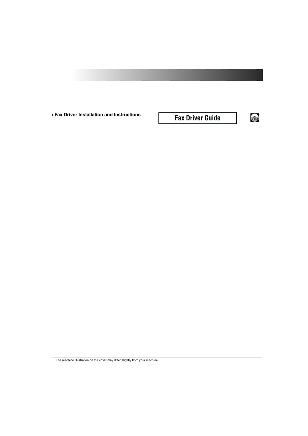 Canon C3200 manual Fax Driver Installation and Instructions 