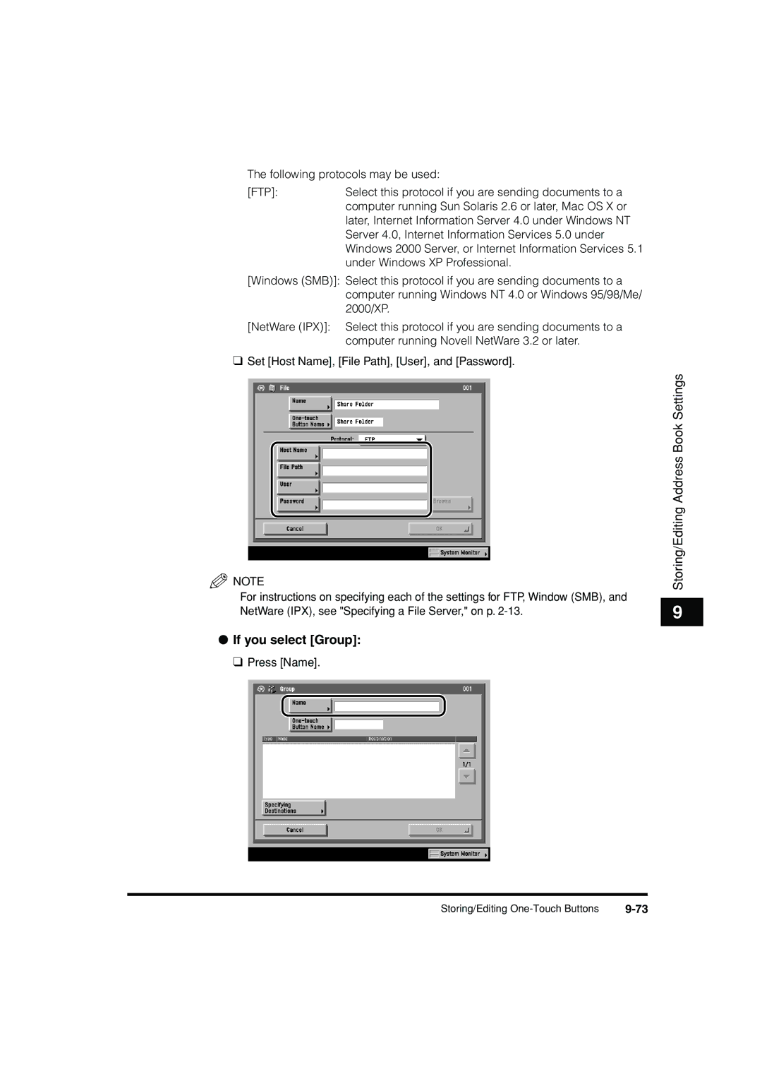 Canon C3200 manual If you select Group 