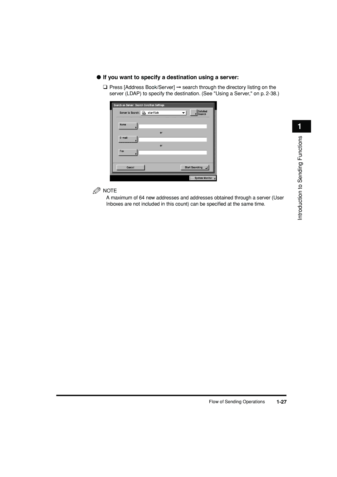 Canon C3200 manual If you want to specify a destination using a server 