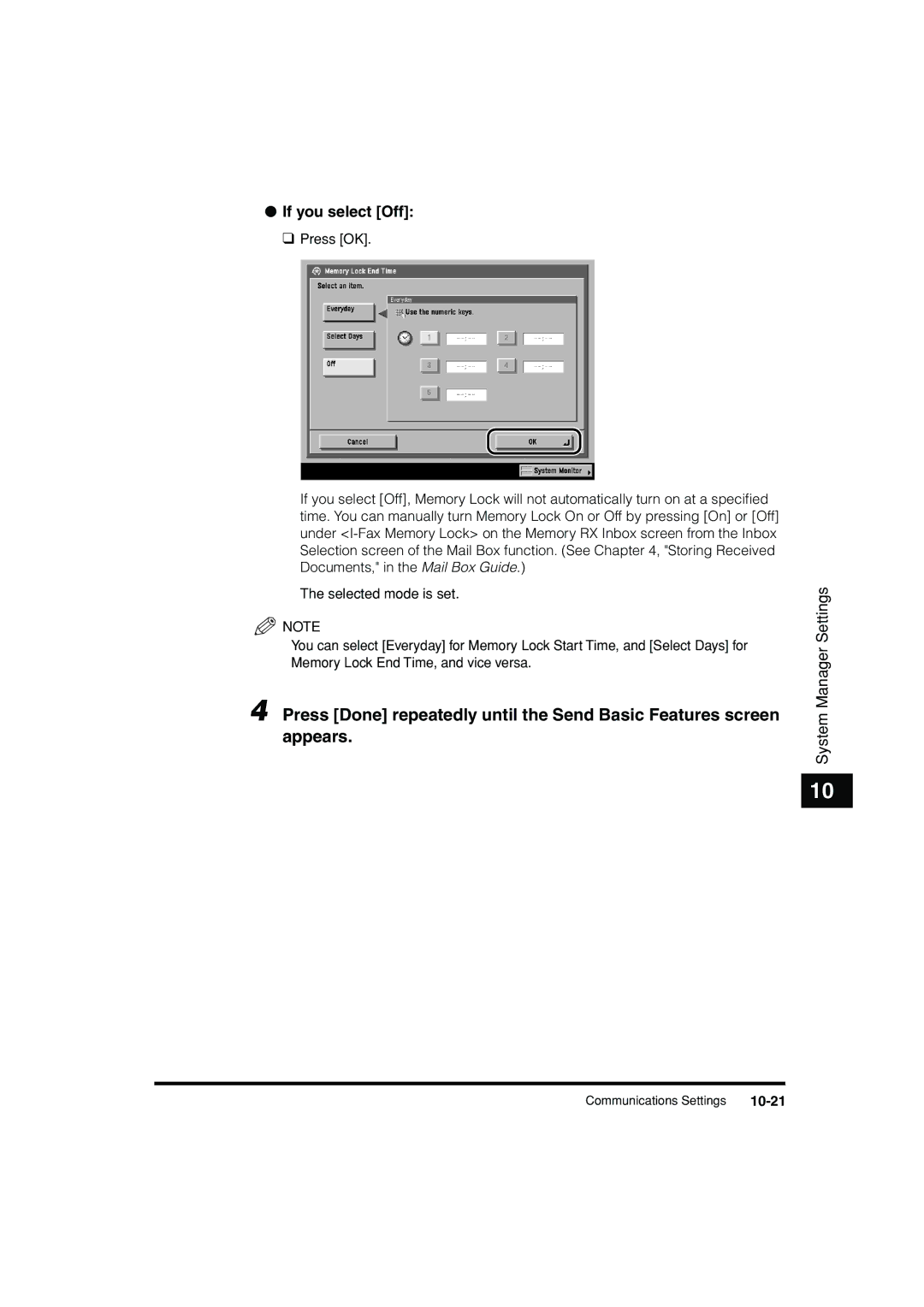 Canon C3200 manual If you select Off, 10-21 