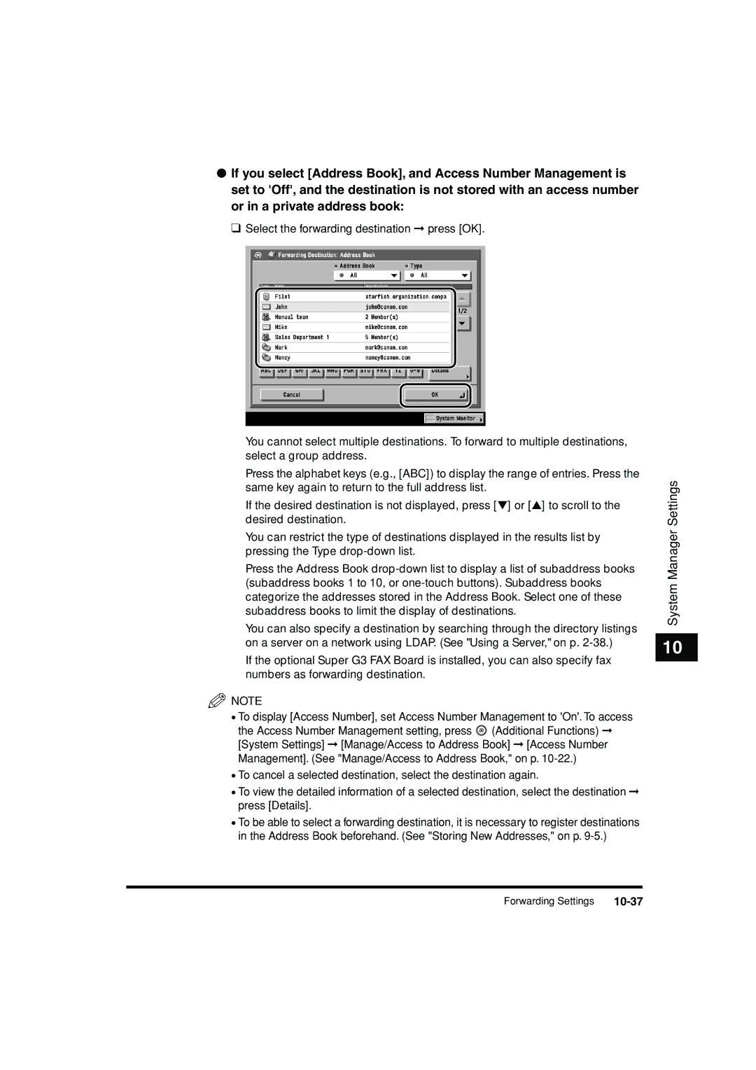 Canon C3200 manual 10-37 