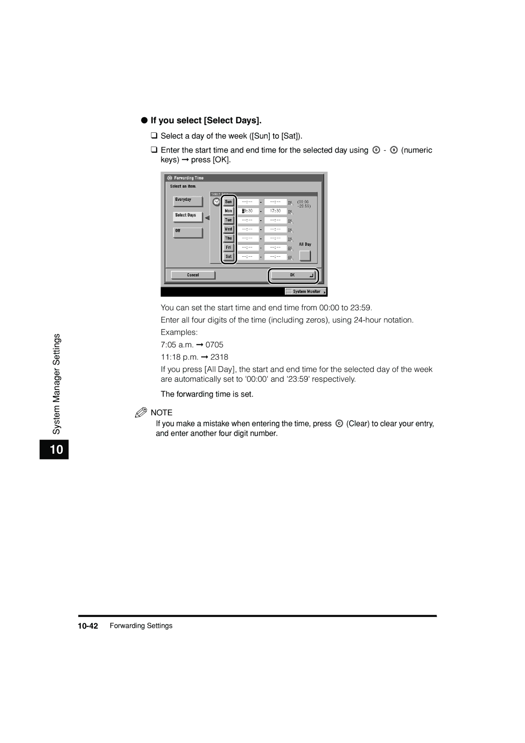 Canon C3200 manual 10-42Forwarding Settings 