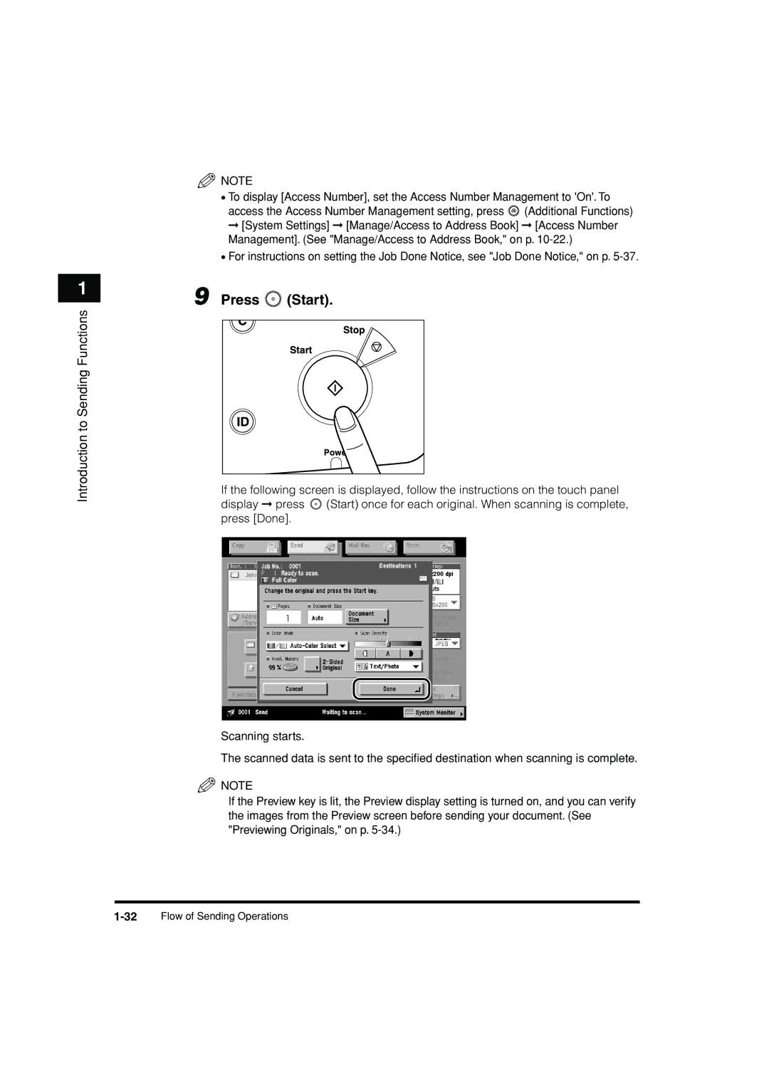 Canon C3200 manual Press Start 