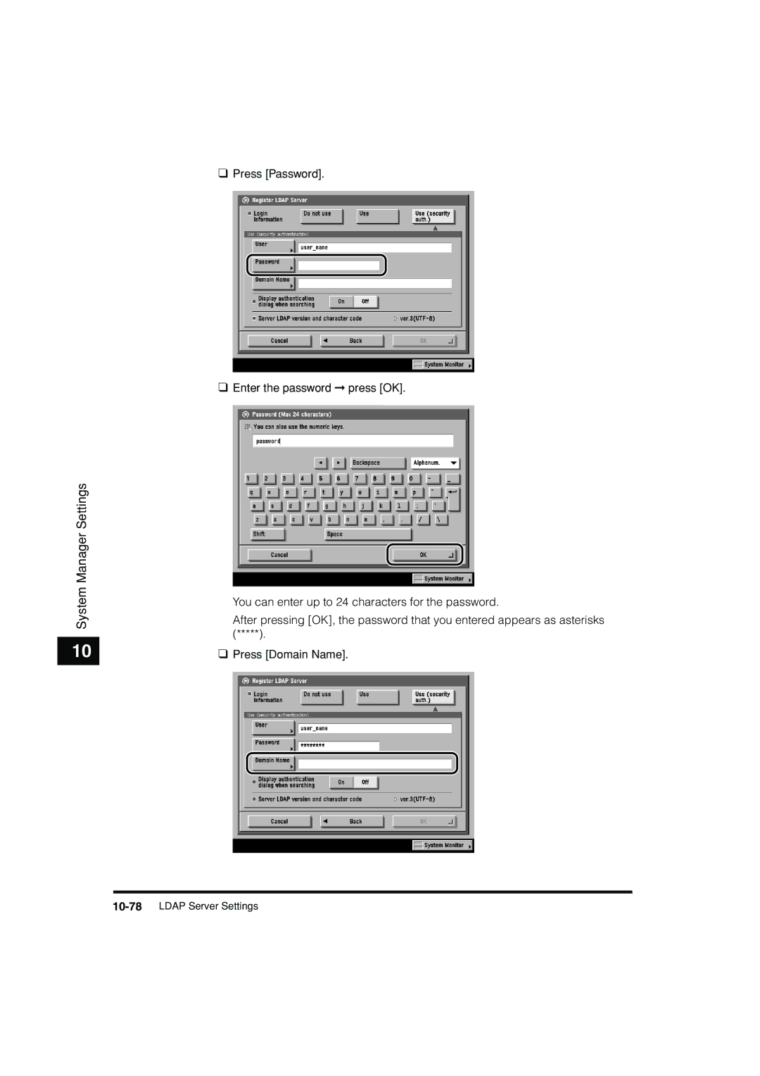 Canon C3200 manual 10-78LDAP Server Settings 