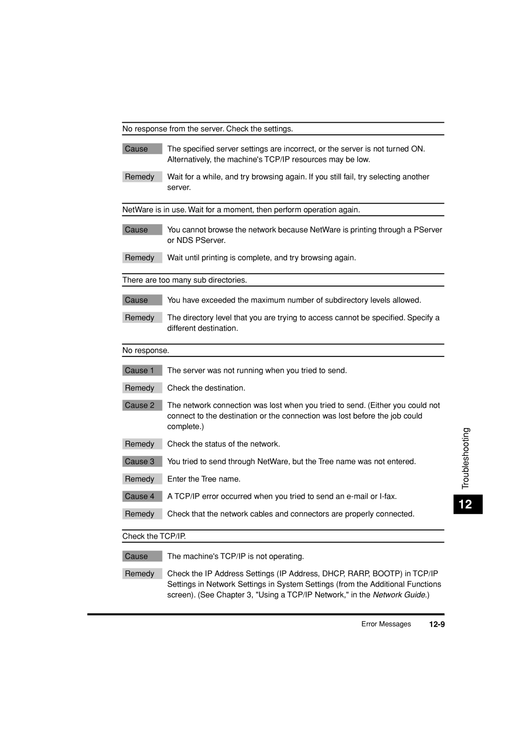 Canon C3200 manual 12-9 