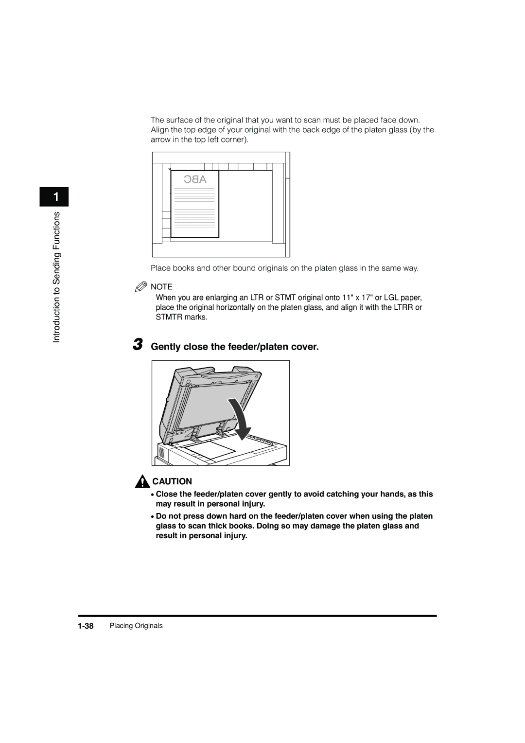 Canon C3200 manual Gently close the feeder/platen cover 