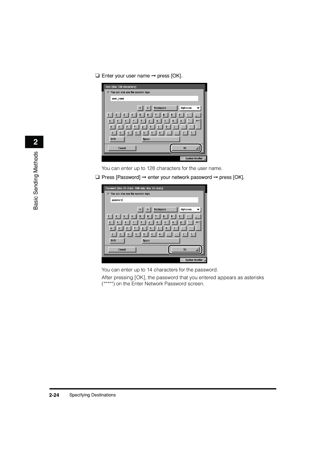 Canon C3200 manual 24Specifying Destinations 